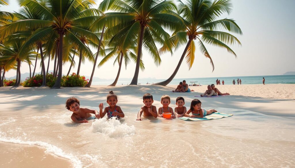 kid-friendly beach